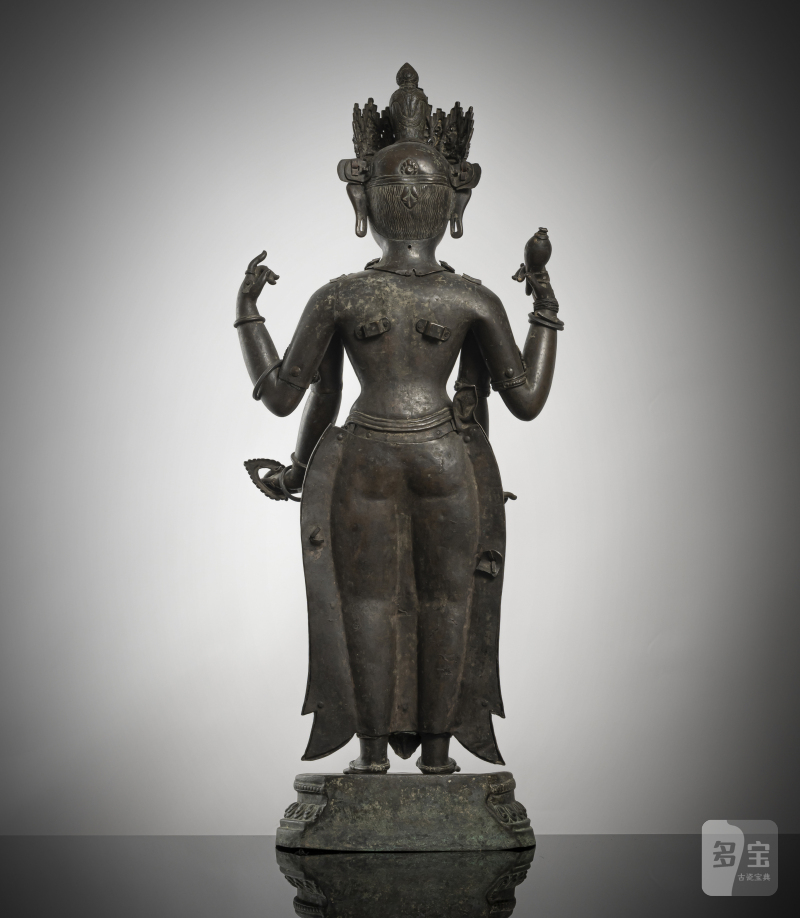 AN EMBOSSED COPPER FIGURE OF VISHNU - 图2